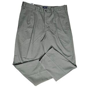 36 x 29 Dockers Pleated Everyday Cotton Khaki Green Dress Pants